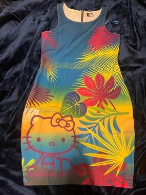 Colorful Tropical Hello Kitty Dress